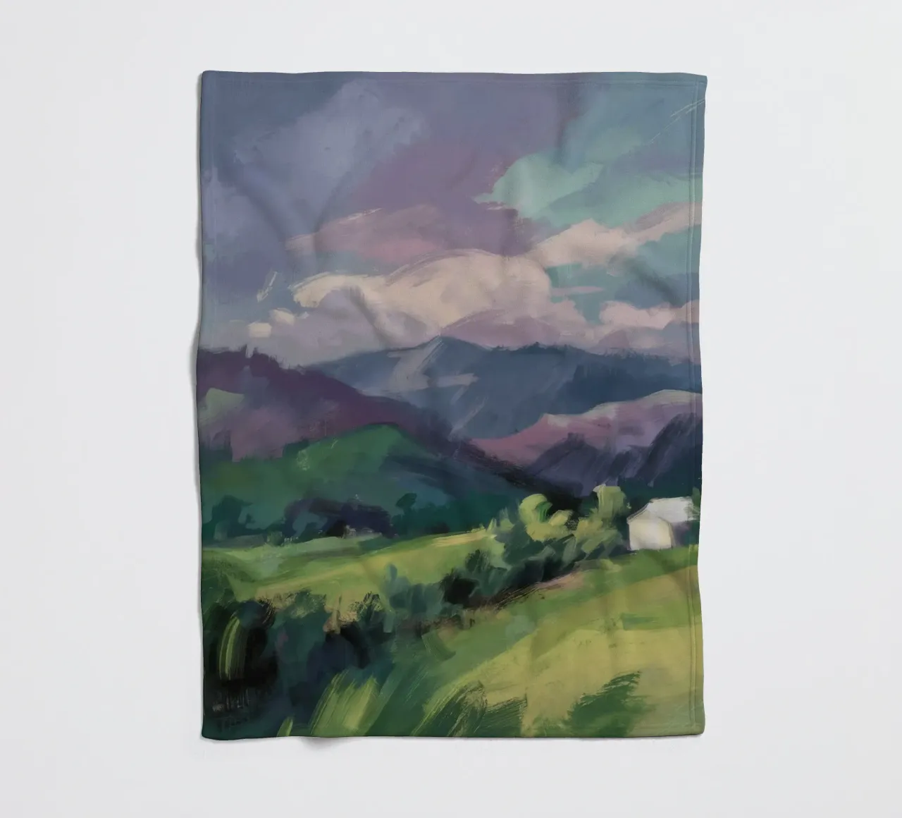 Verdant Hills Embrace fleece blanket by Radiance Landscape