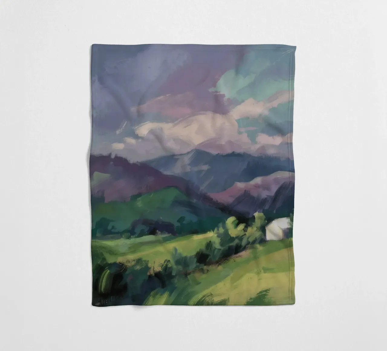 Verdant Hills Embrace fleece blanket by Radiance Landscape