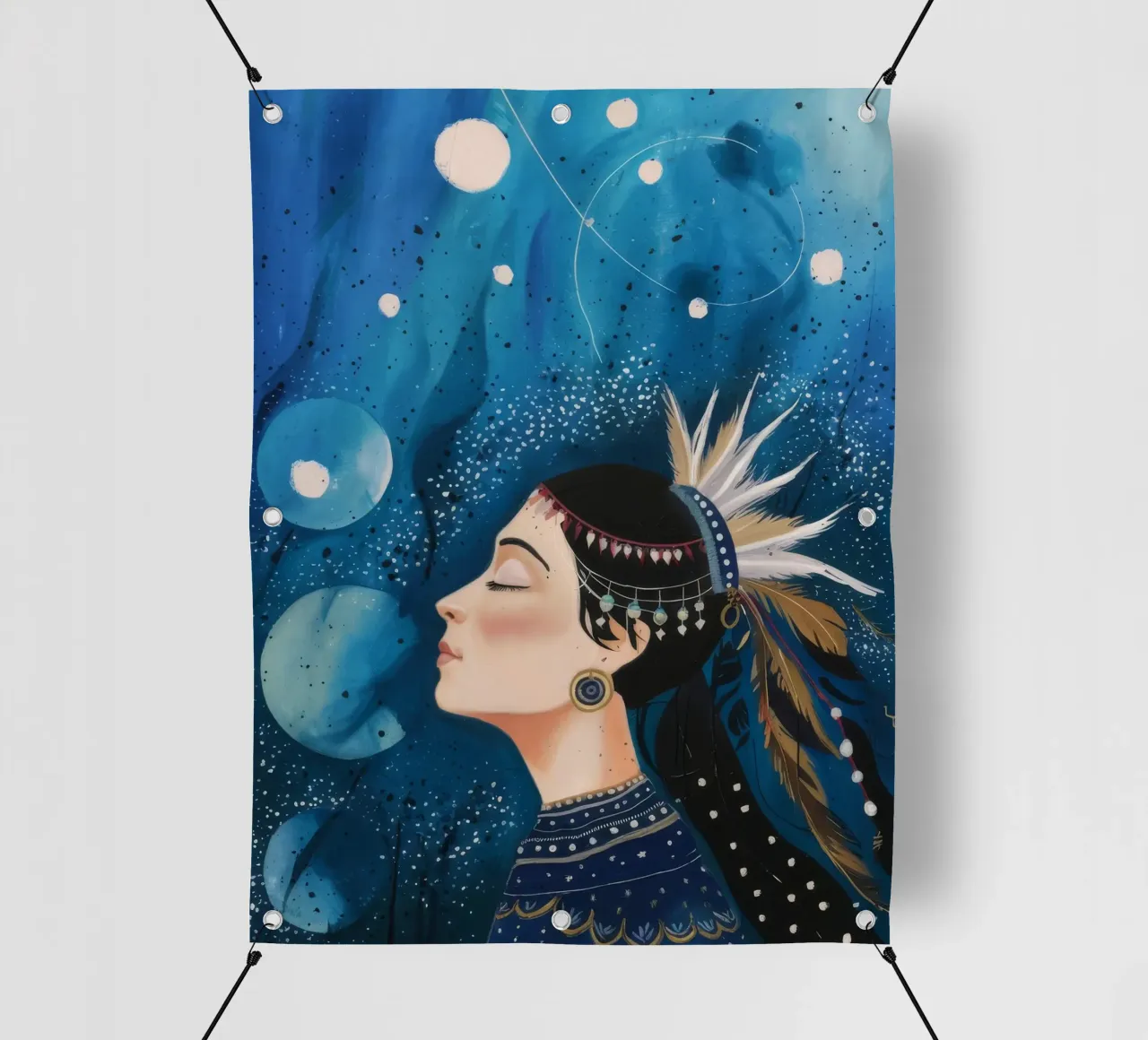 Cosmic Slumber Queen pvc cover by Vivid Reverie
