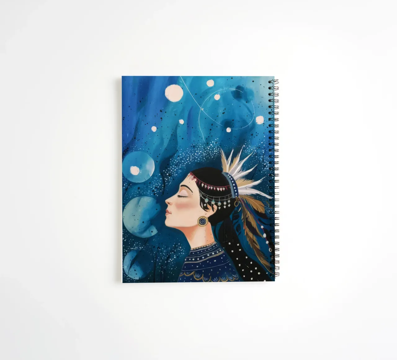 Cosmic Slumber Queen spiral notebook by Vivid Reverie