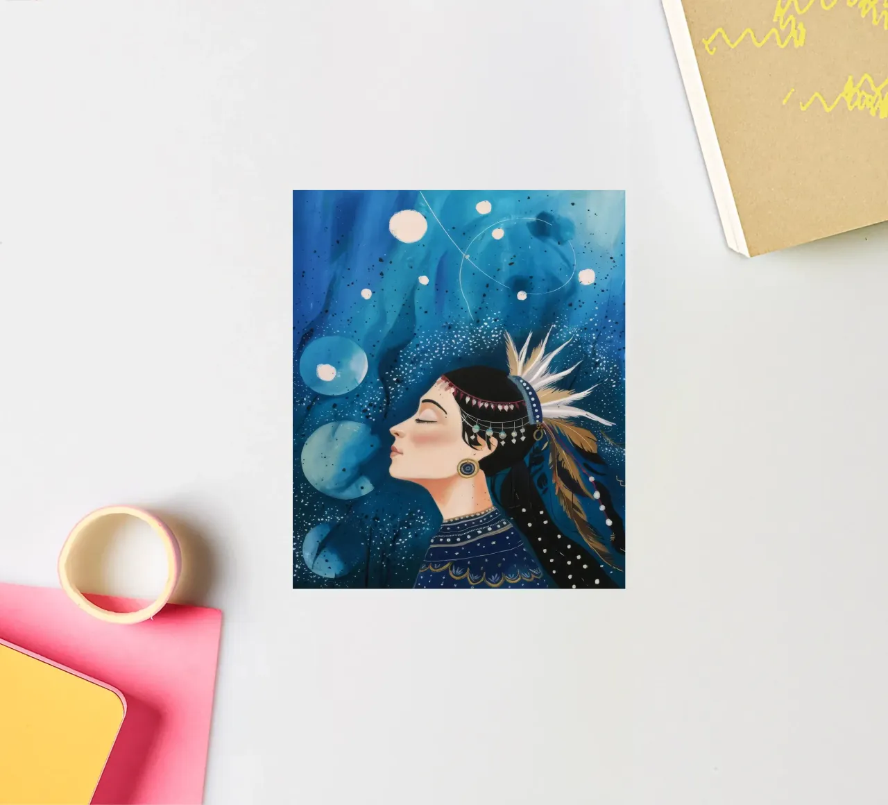 Kosmische sluimerkoningin sticker van Vivid Reverie