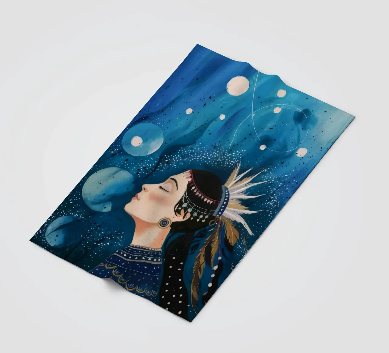 Cosmic Slumber Queen fleece blanket by Vivid Reverie