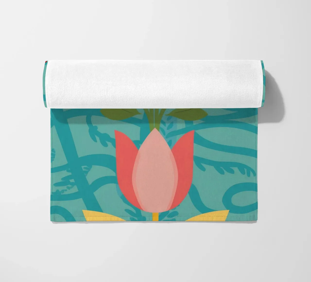 Art Nouveau Reds beach towel by Moonlite Desire