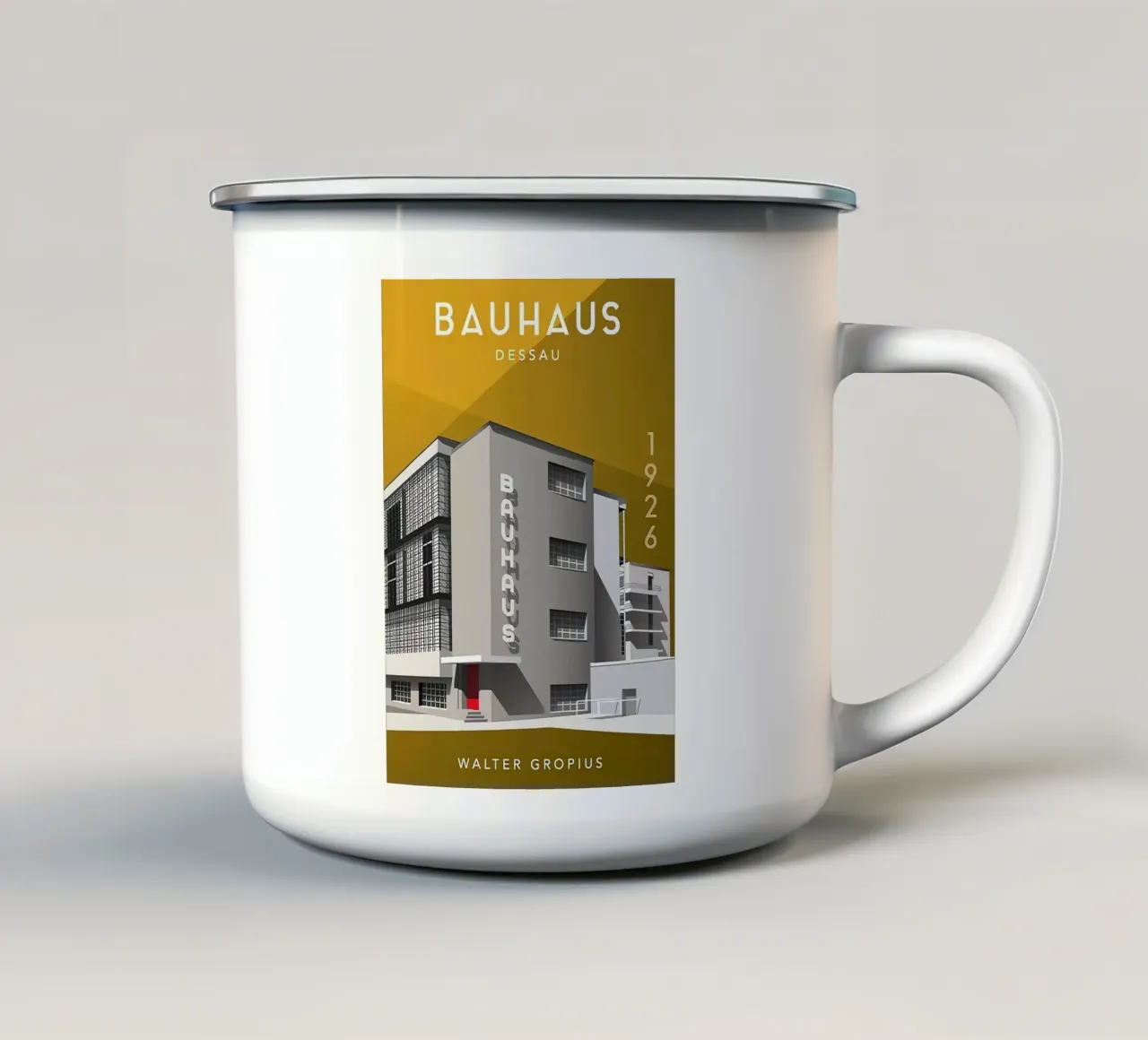 Bauhaus tazza in smalto da Brooke