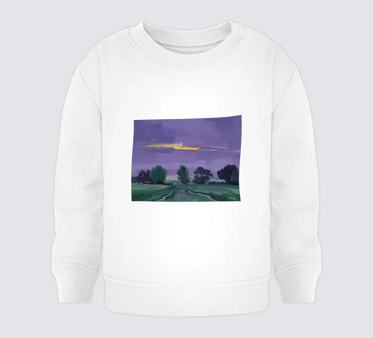 Nocturne Fields Whisper baby sweatshirt by Radiance Landscape