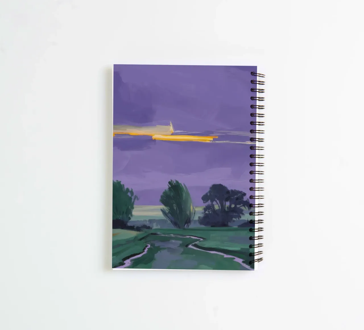 Nocturne Fields Whisper spiral notebook by Radiance Landscape