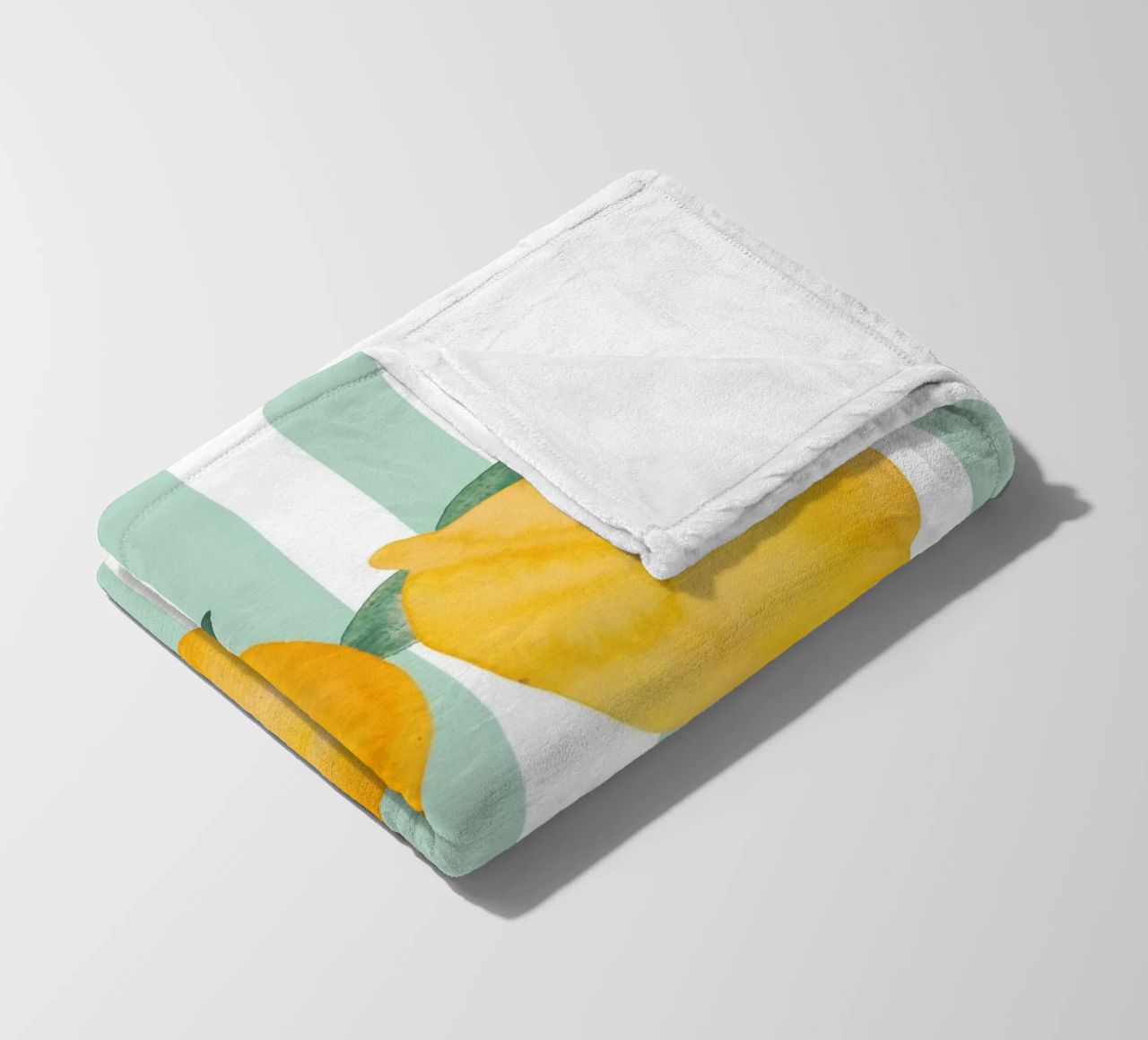 Zitronen auf grünen Streifen coperta in pile da BAINAI