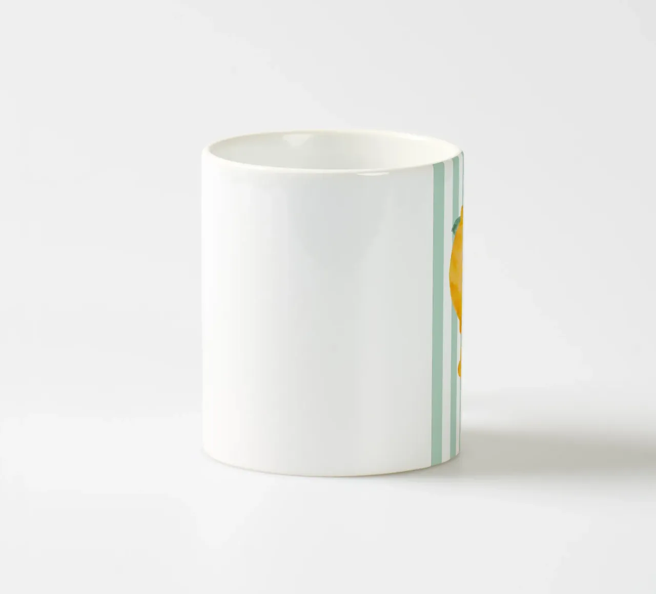 Zitronen auf grünen Streifen tazza in ceramica da BAINAI