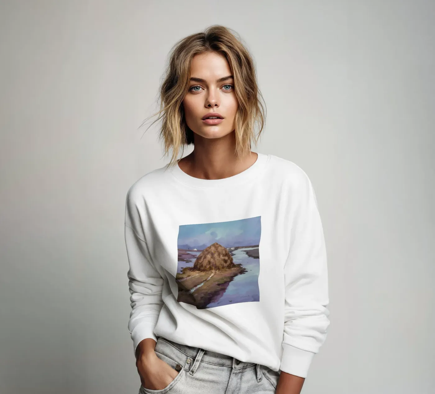 Fiume Haystack Calma felpa da Radiance Landscape