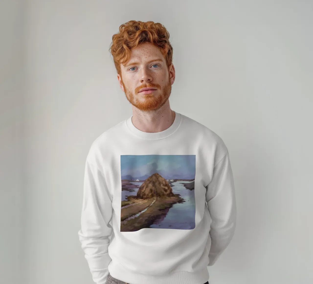 Fiume Haystack Calma felpa da Radiance Landscape