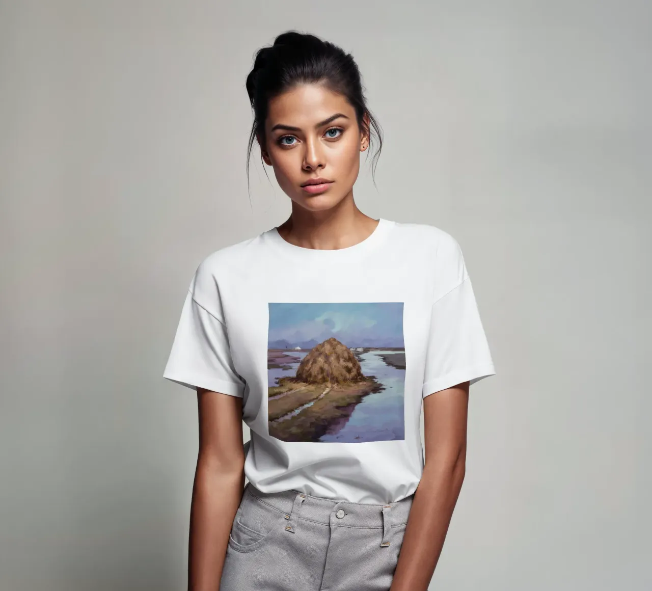 Fiume Haystack Calma t-shirt da Radiance Landscape