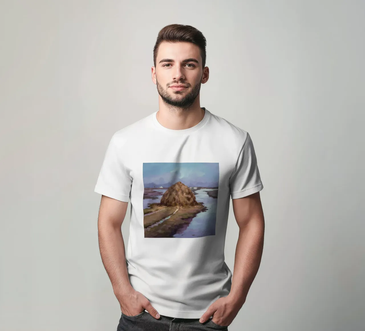 Fiume Haystack Calma t-shirt da Radiance Landscape