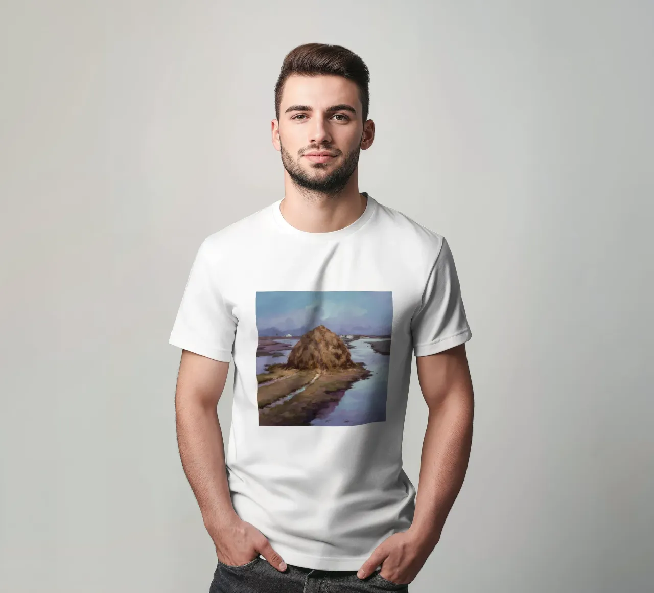 Fiume Haystack Calma t-shirt da Radiance Landscape
