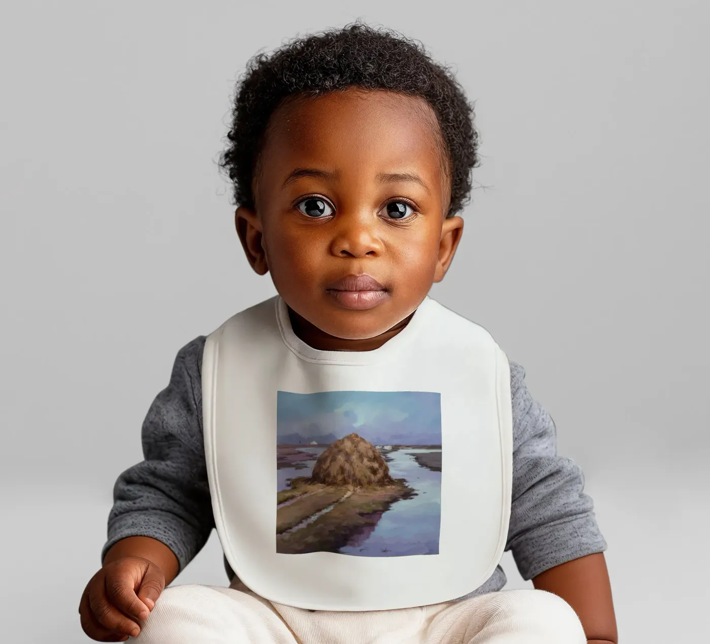 Haystack River Calm Babylätzchen von Radiance Landscape