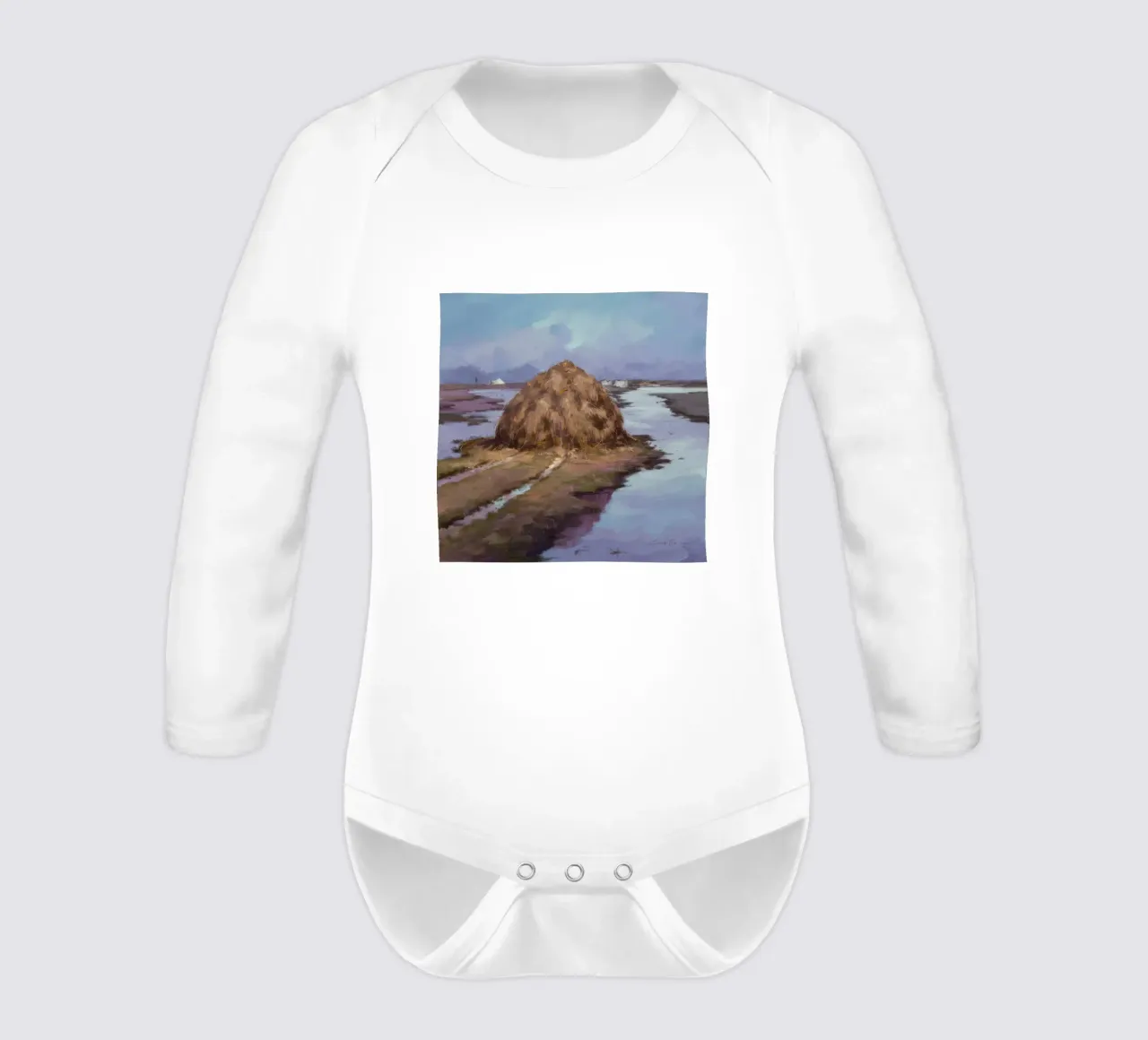 Fiume Haystack Calma body neonato maniche lunghe da Radiance Landscape