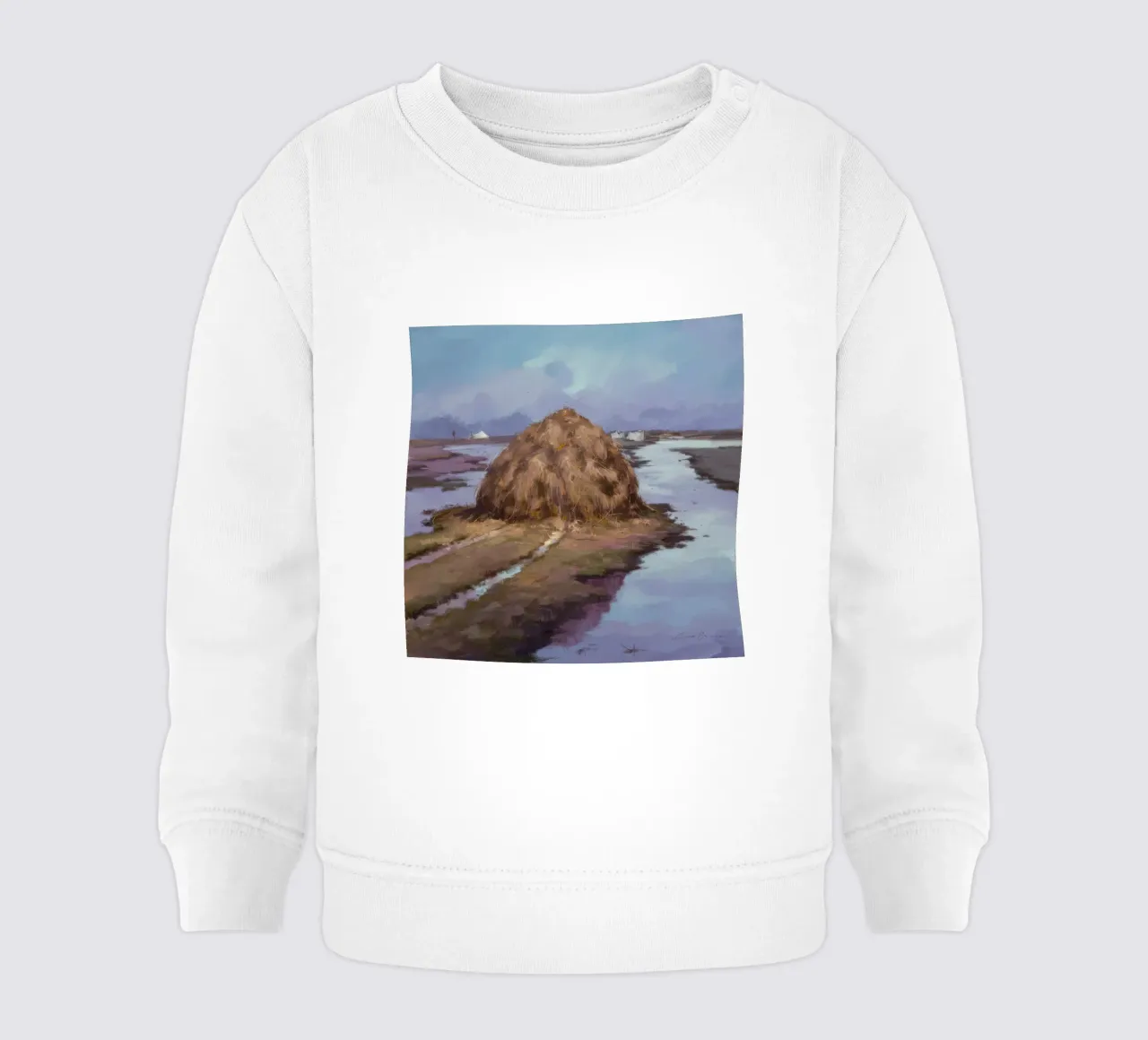 Fiume Haystack Calma felpa neonato da Radiance Landscape