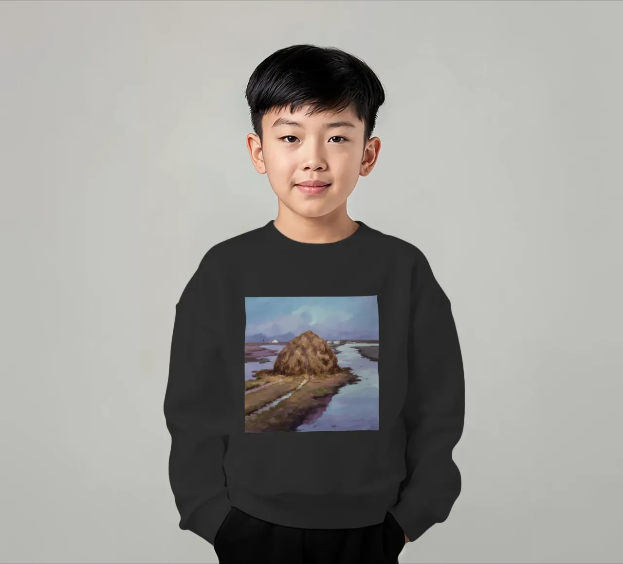 Fiume Haystack Calma felpa bambino da Radiance Landscape