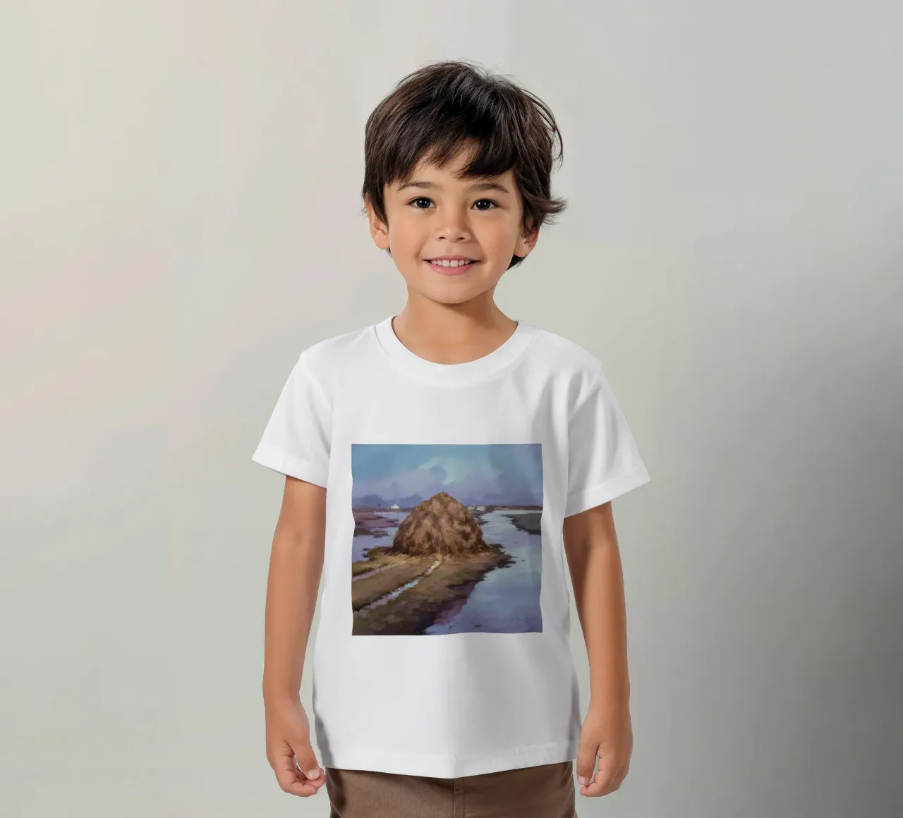 Fiume Haystack Calma t-shirt bambini da Radiance Landscape