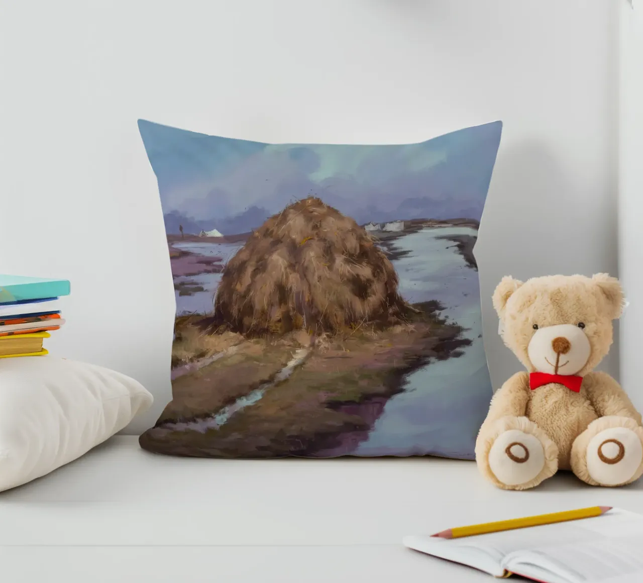 Fiume Haystack Calma cuscino da Radiance Landscape
