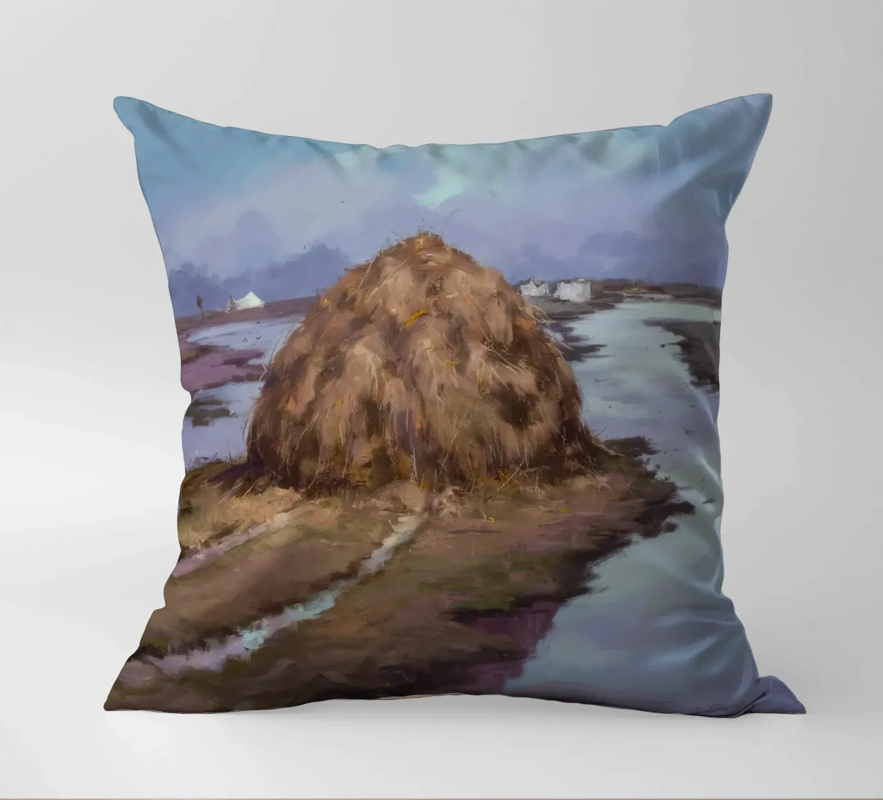 Fiume Haystack Calma cuscino da Radiance Landscape