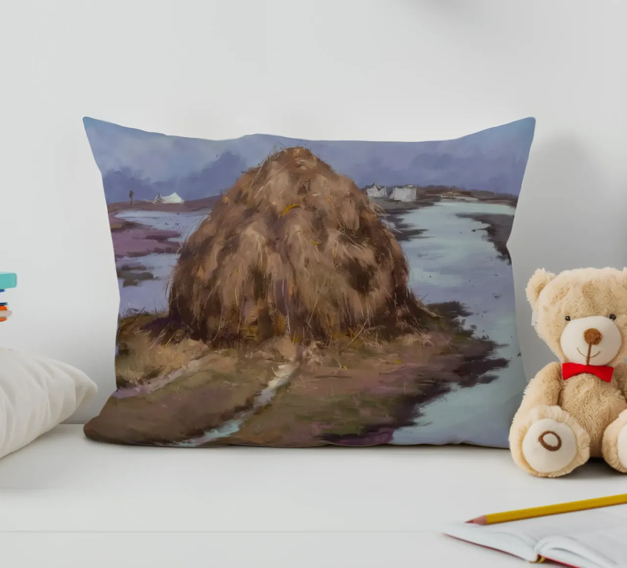 Fiume Haystack Calma cuscino da Radiance Landscape