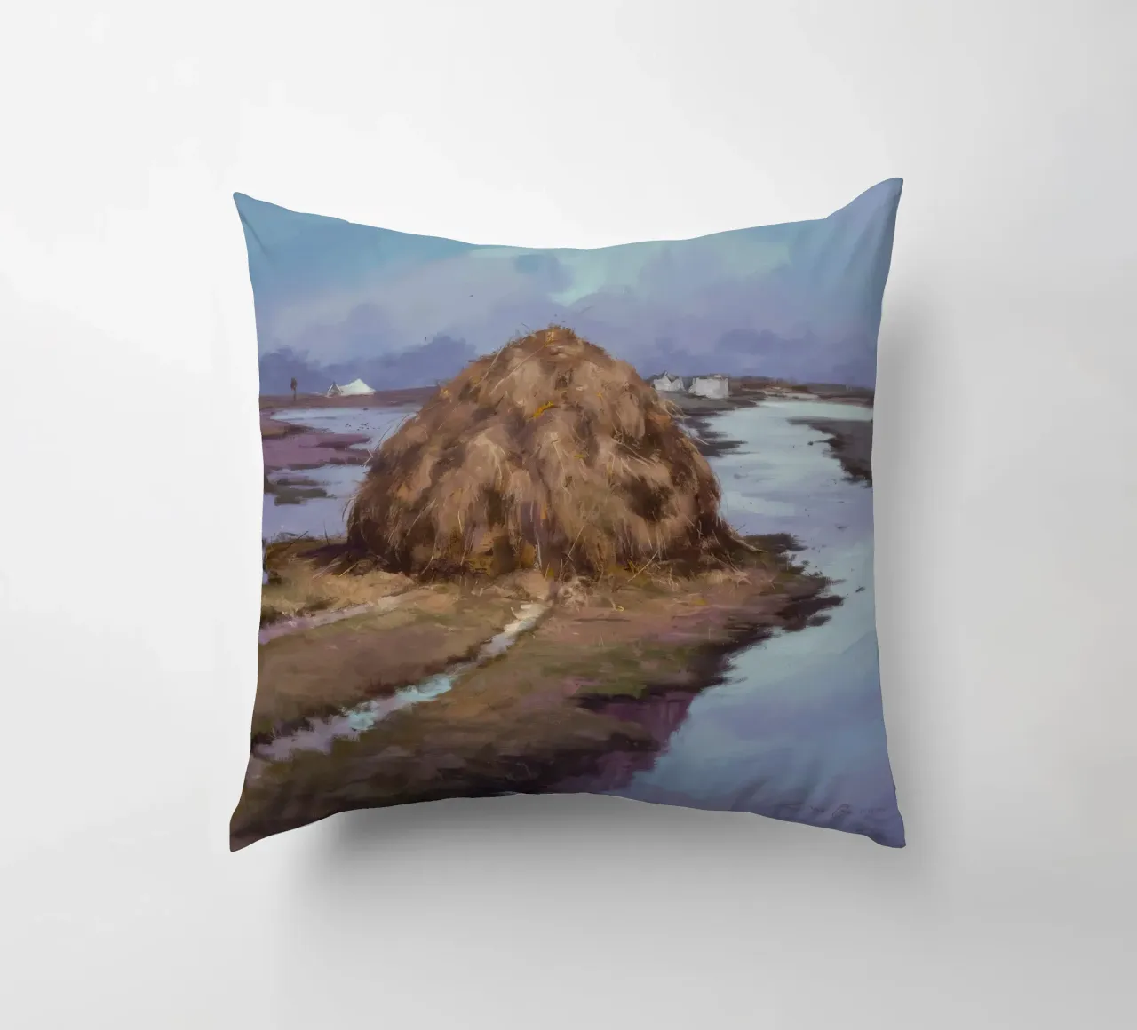 Fiume Haystack Calma cuscino da Radiance Landscape