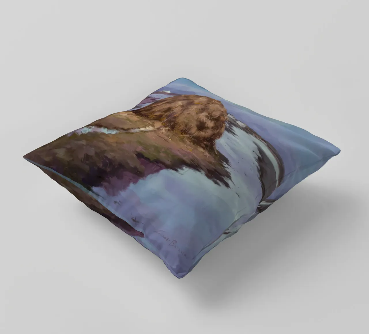 Fiume Haystack Calma cuscino da Radiance Landscape