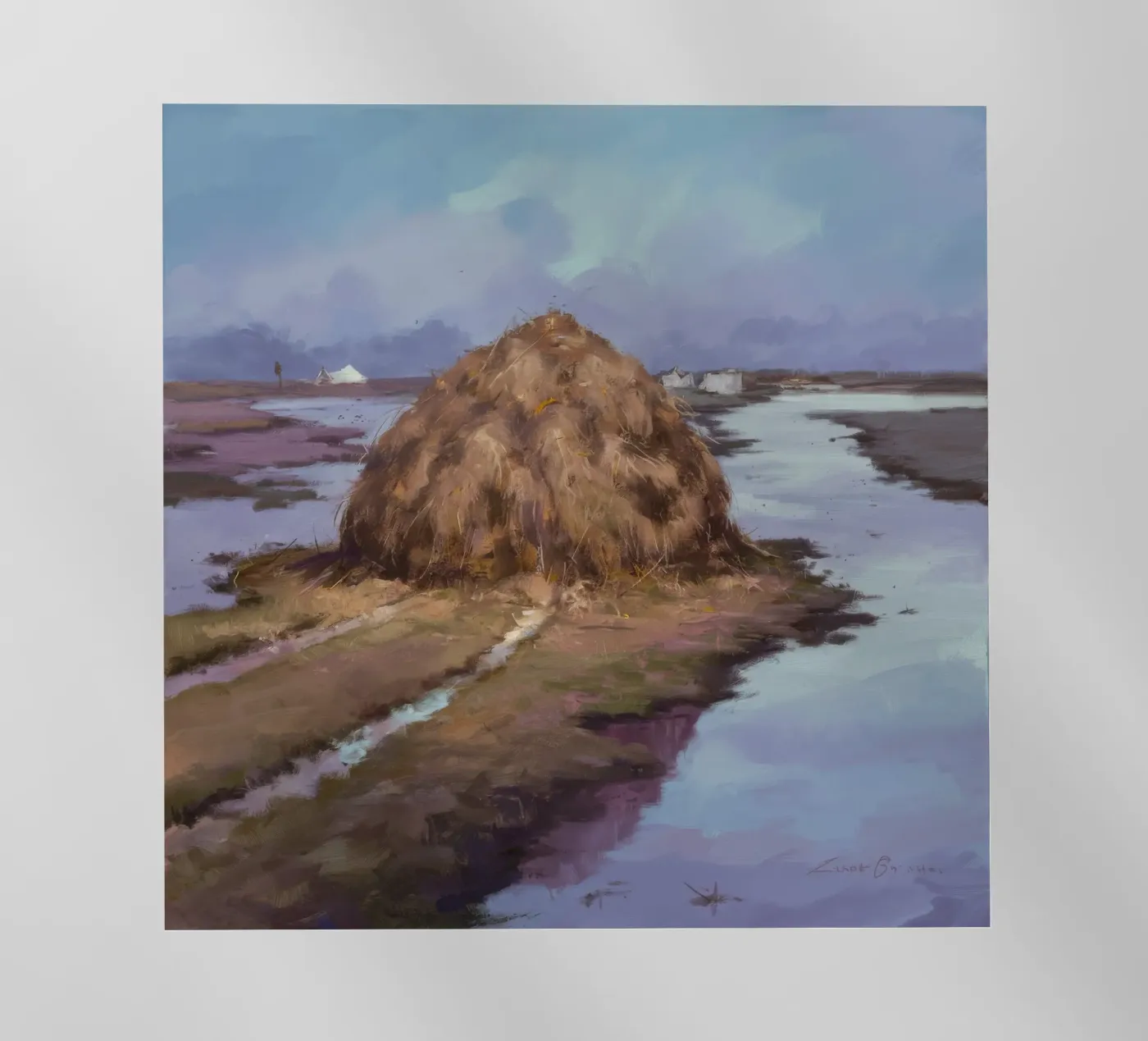 Fiume Haystack Calma pellicola backlit da Radiance Landscape