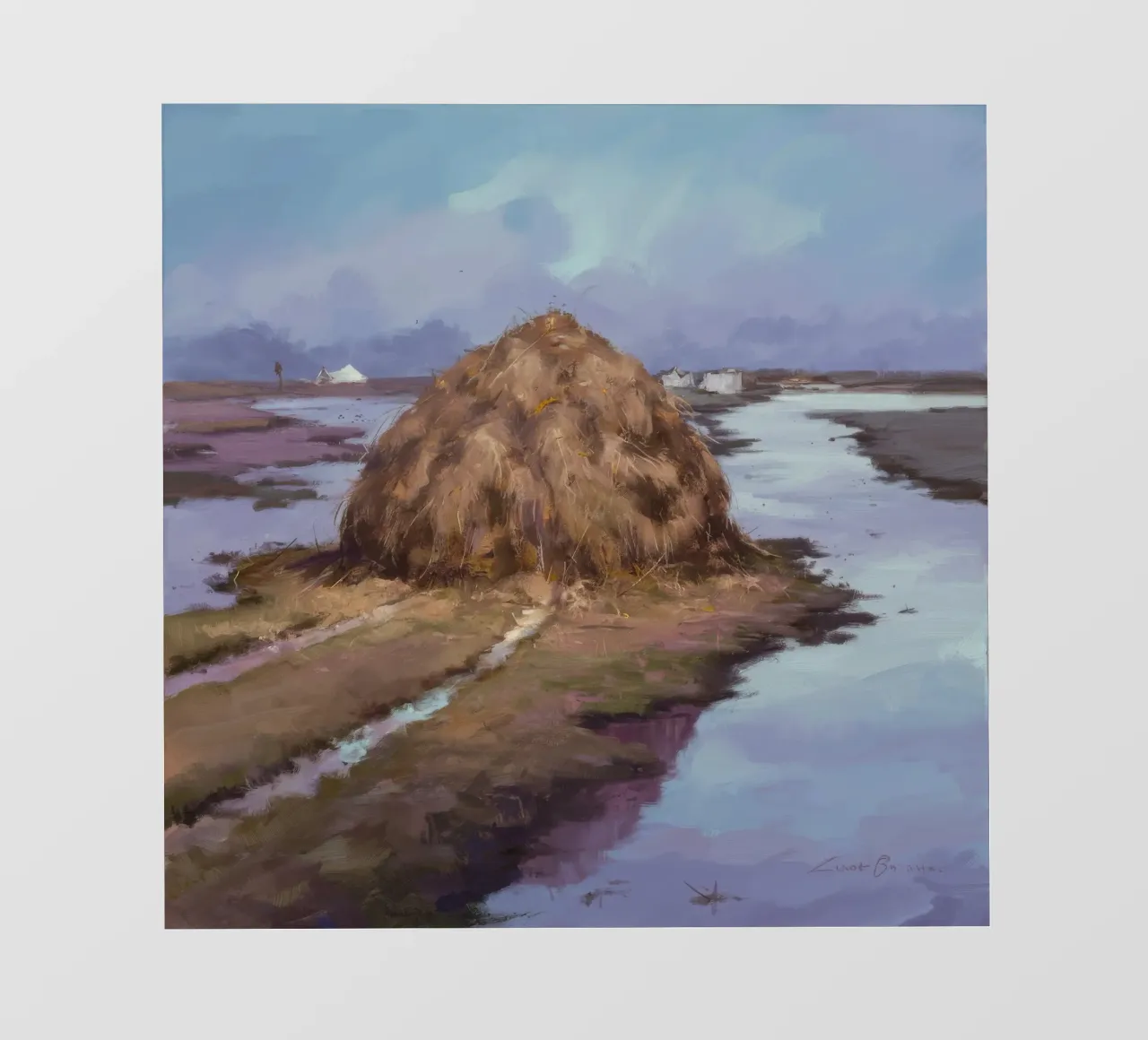 Fiume Haystack Calma pellicola backlit da Radiance Landscape