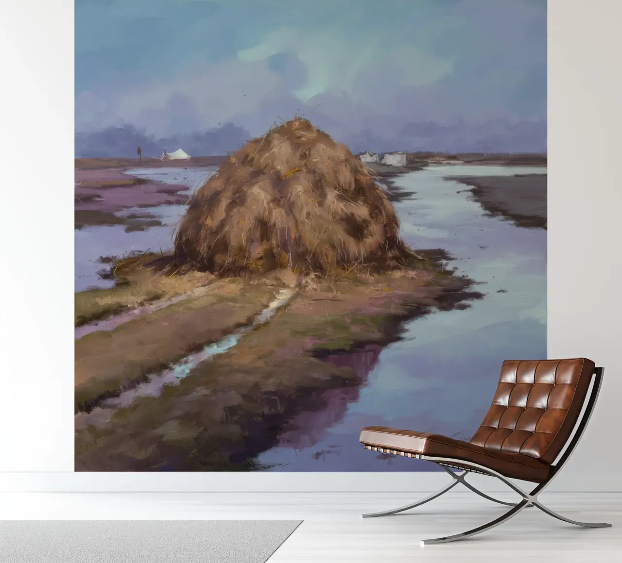 Hooiberg rivier kalm fotobehang van Radiance Landscape