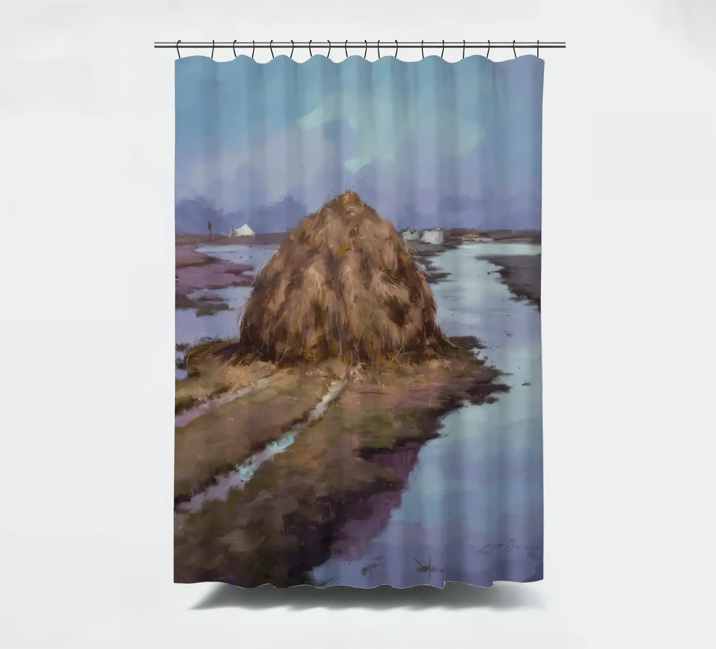 Haystack River Calm Duschvorhang von Radiance Landscape