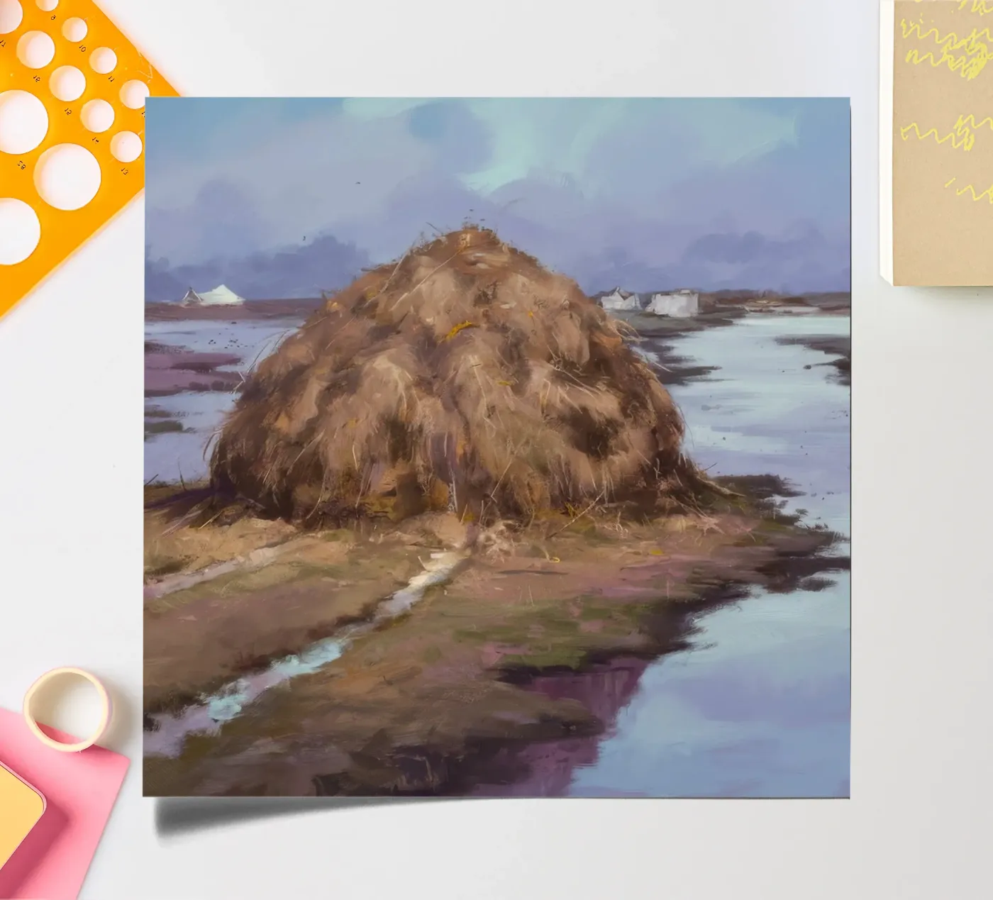 Haystack River Calm sticker sheet by Radiance Landscape