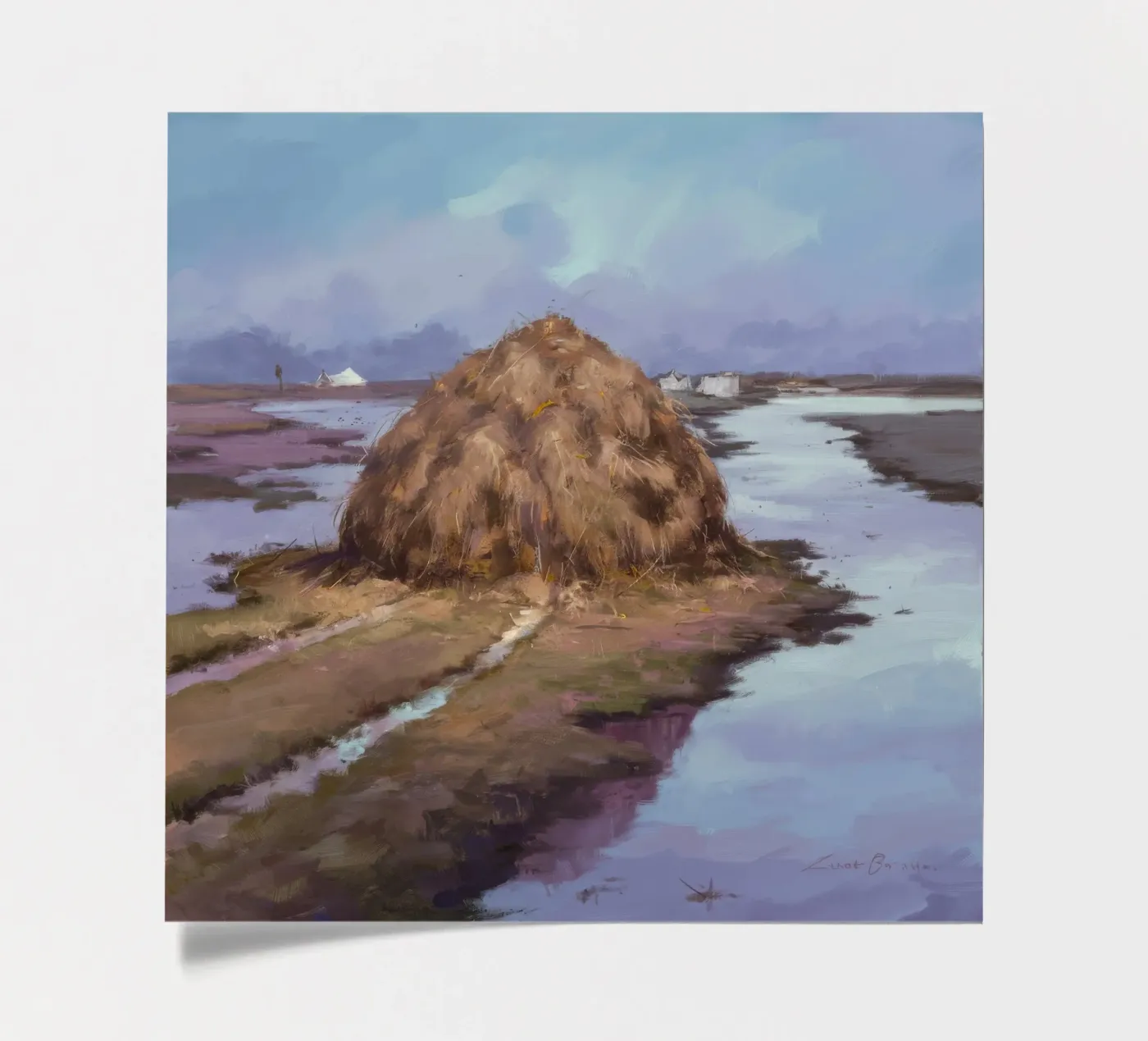 Haystack River Calm sticker sheet by Radiance Landscape