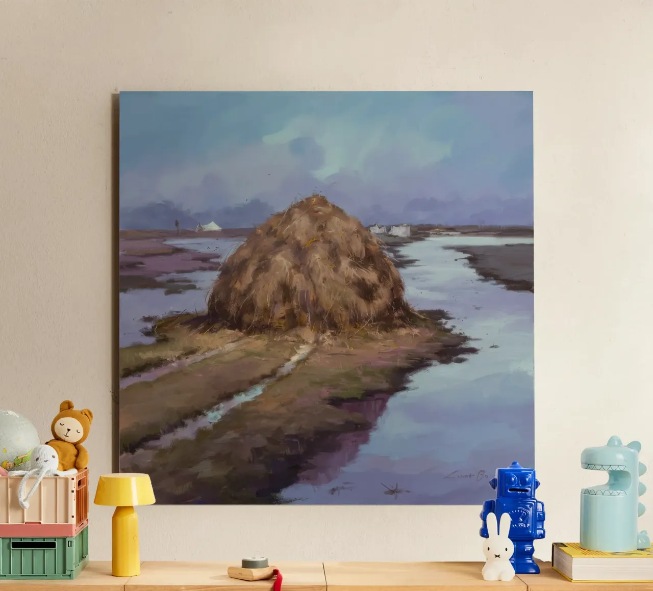 Fiume Haystack Calma alluminio dibond da Radiance Landscape