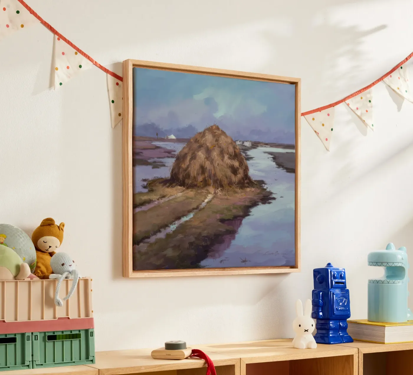 Fiume Haystack Calma tela da Radiance Landscape