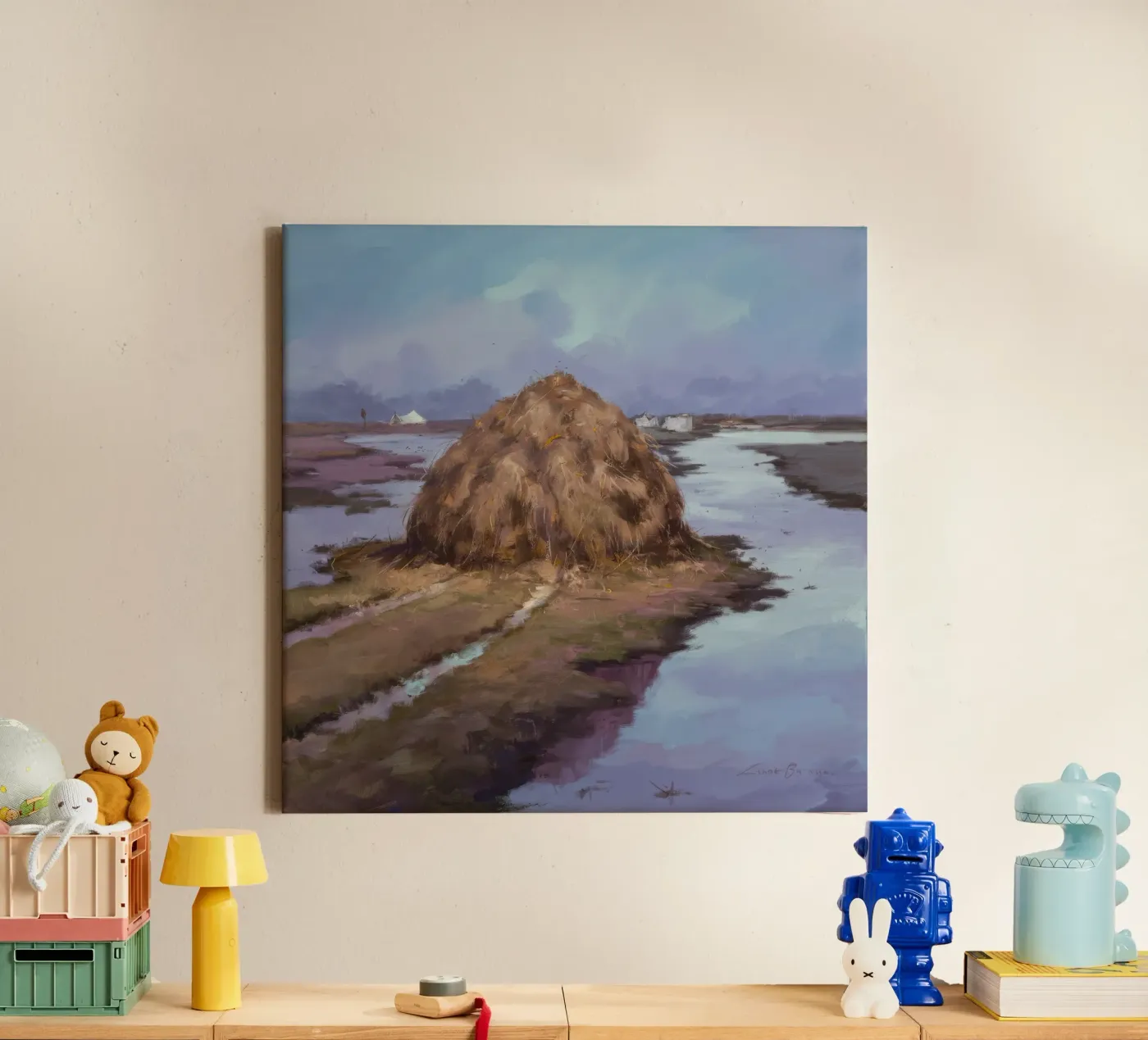 Fiume Haystack Calma tela da Radiance Landscape