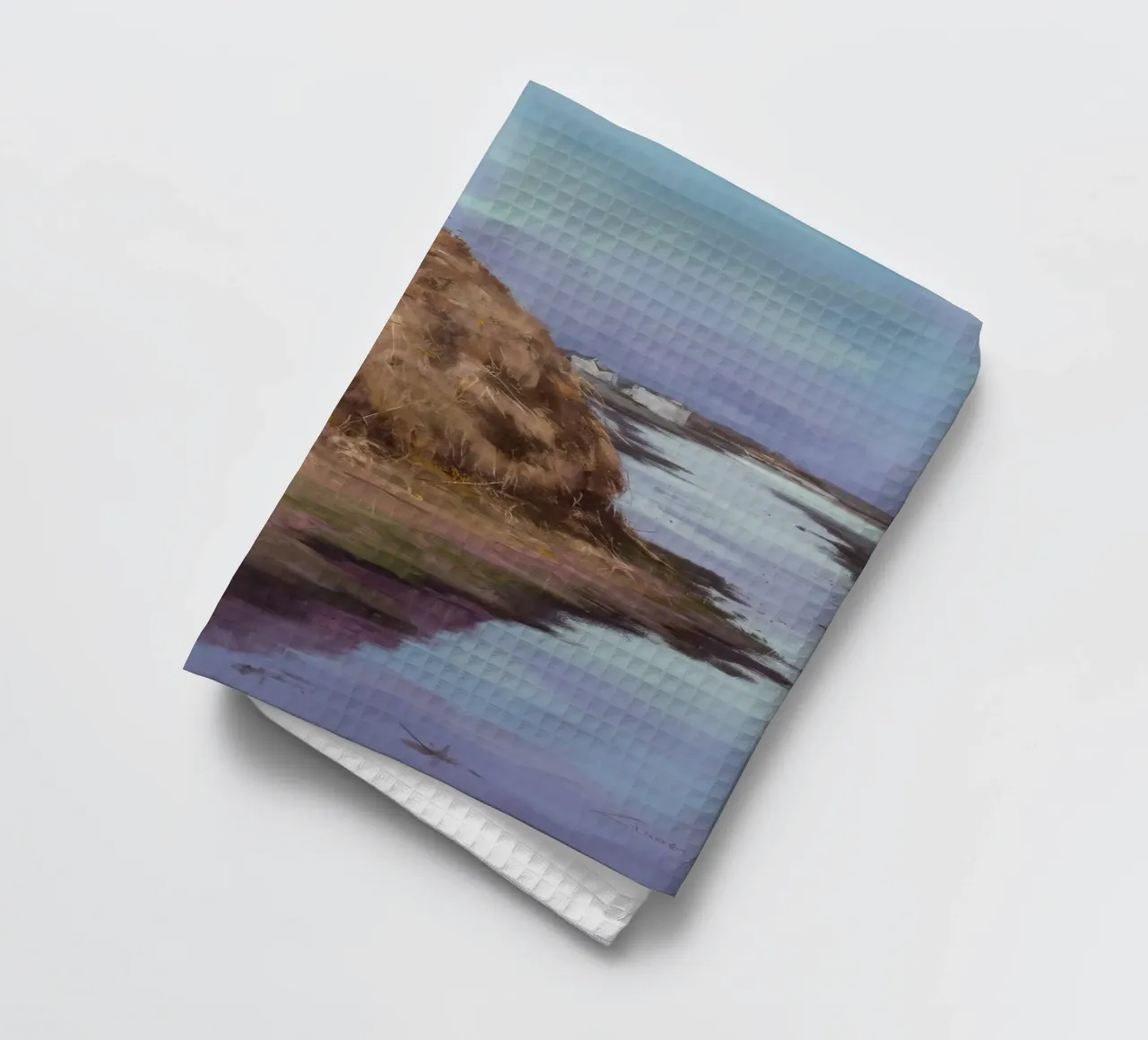 Fiume Haystack Calma canovaccio da cucina da Radiance Landscape