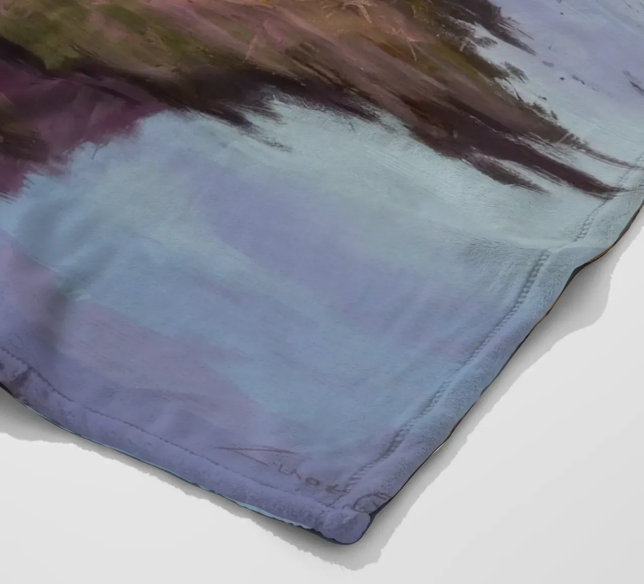 Haystack River Calm Fleecedecke von Radiance Landscape