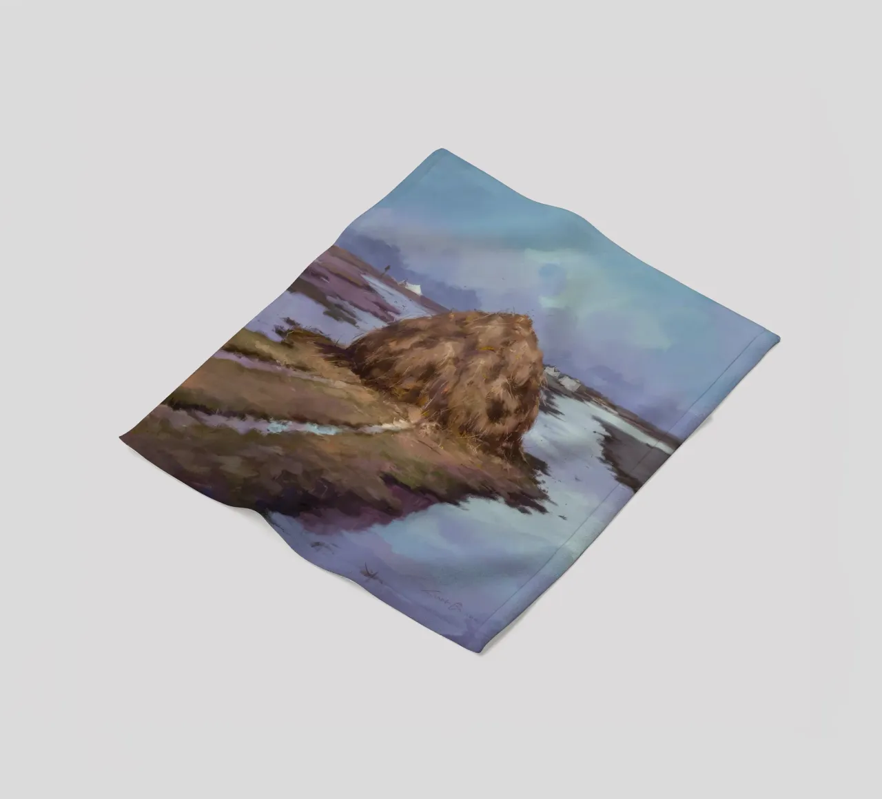 Fiume Haystack Calma coperta in pile da Radiance Landscape