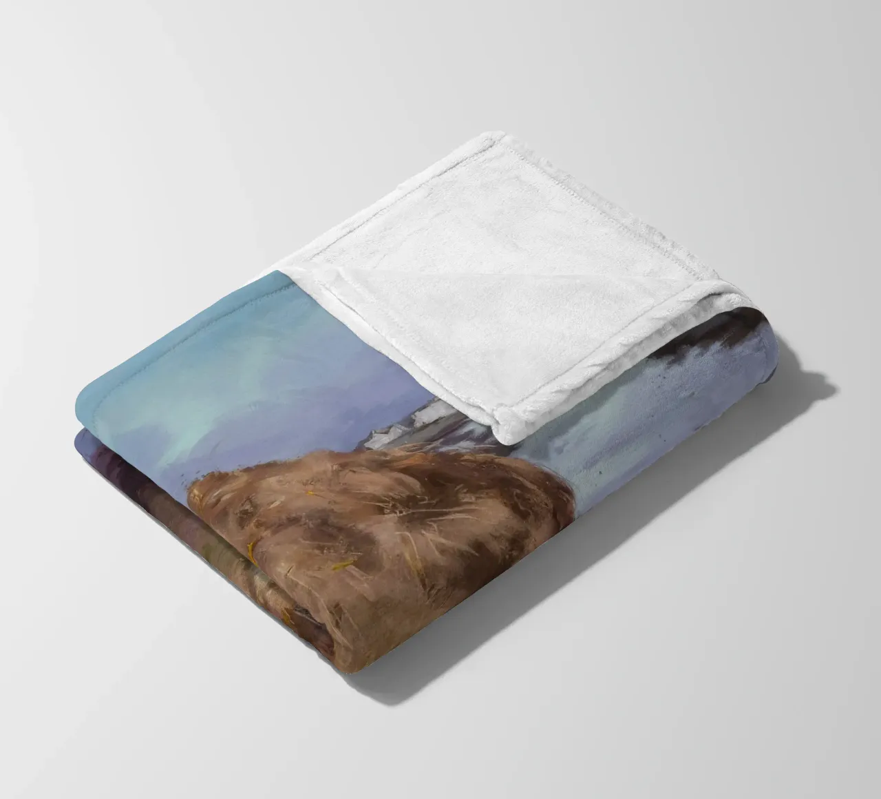 Haystack River Calm Fleecedecke von Radiance Landscape