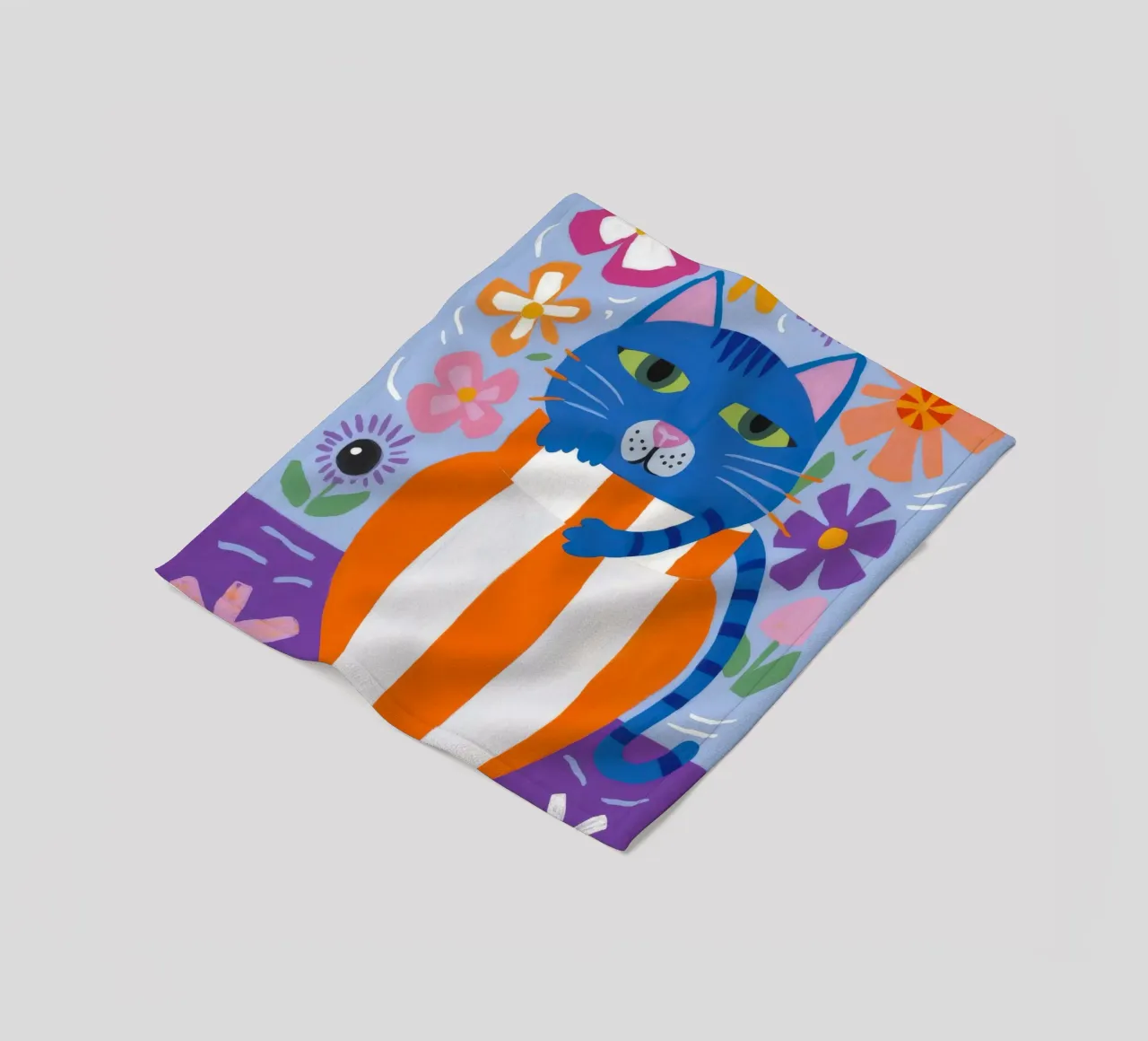 Gatto eccentrico a strisce coperta in pile da Moonlite Desire