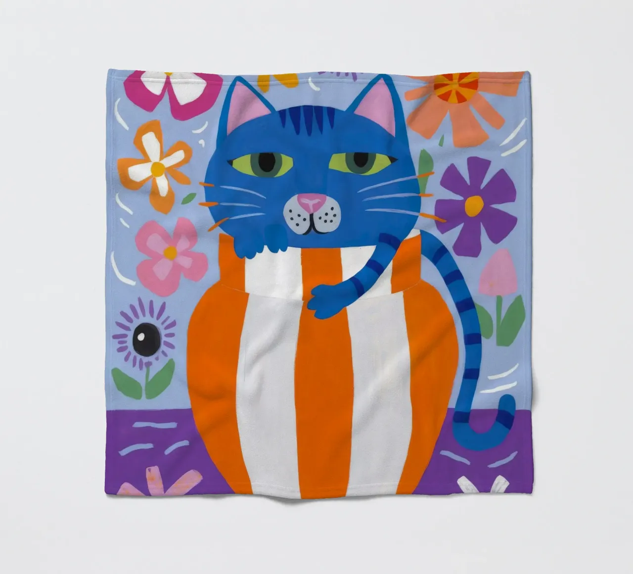 Gatto eccentrico a strisce coperta in pile da Moonlite Desire
