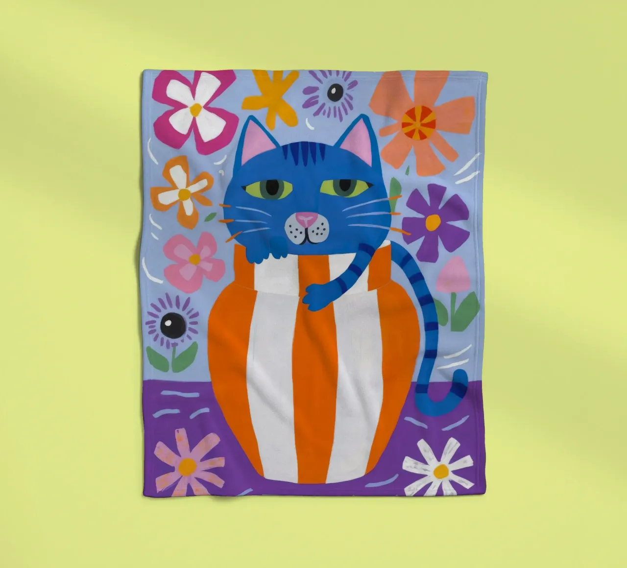 Gatto eccentrico a strisce coperta in pile da Moonlite Desire