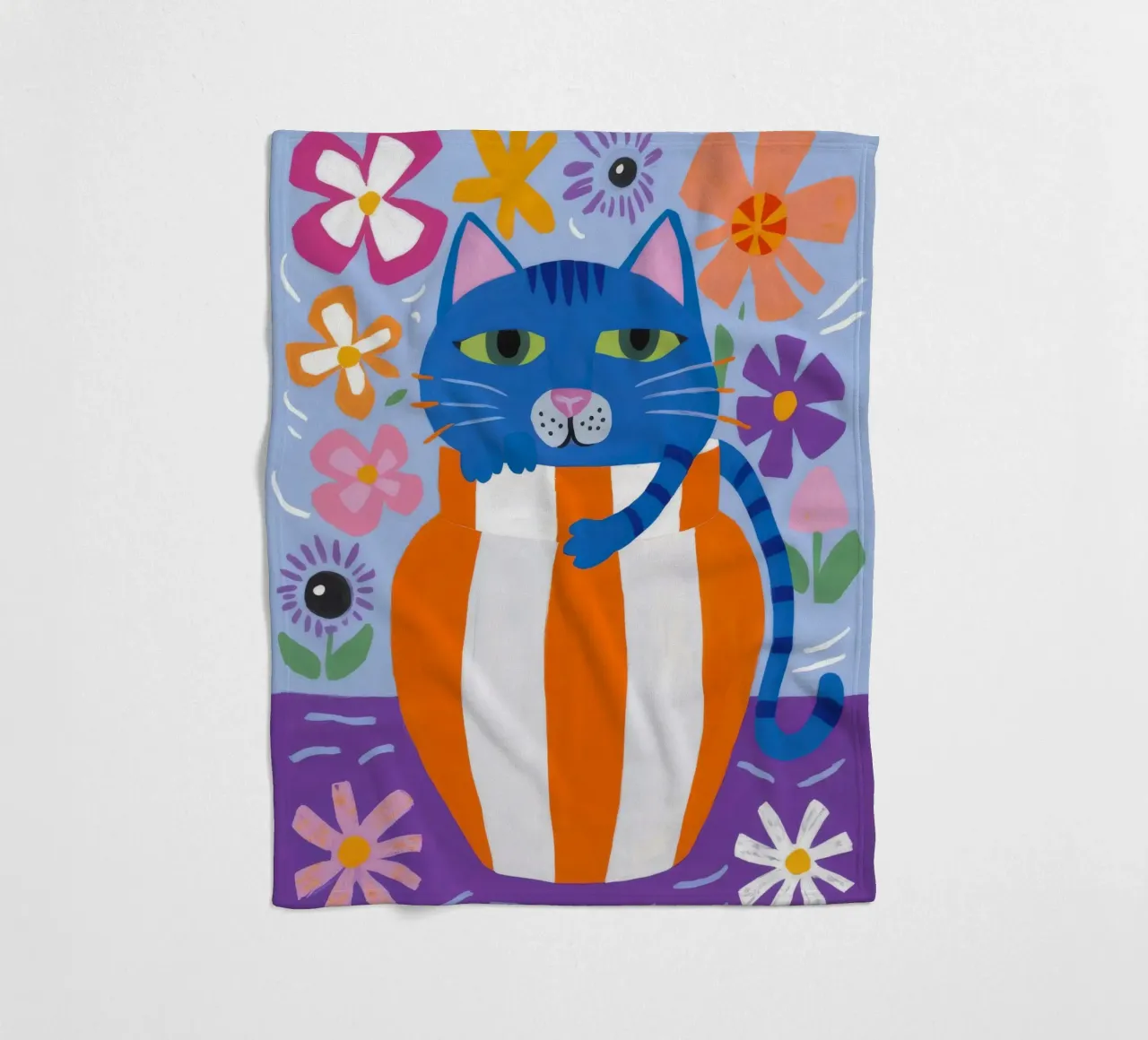 Gatto eccentrico a strisce coperta in pile da Moonlite Desire