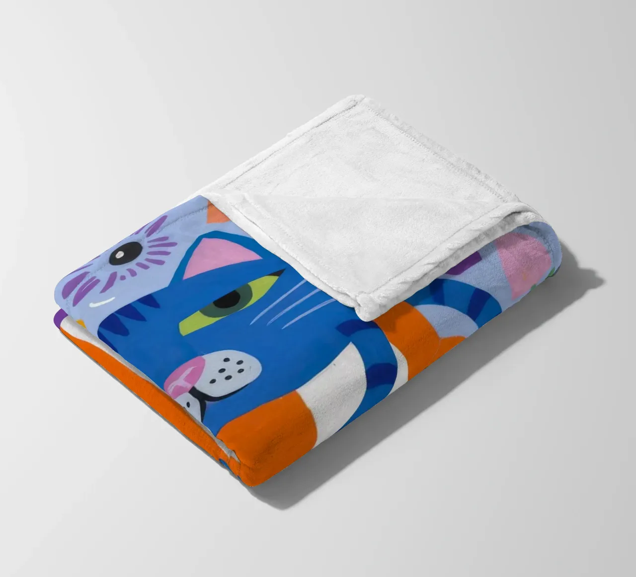 Gatto eccentrico a strisce coperta in pile da Moonlite Desire