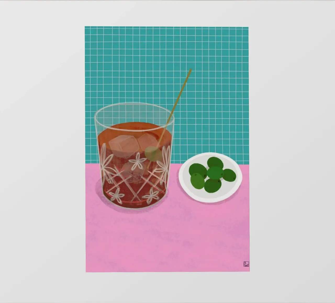 Vermut With Olives telo in pvc da Be Mart