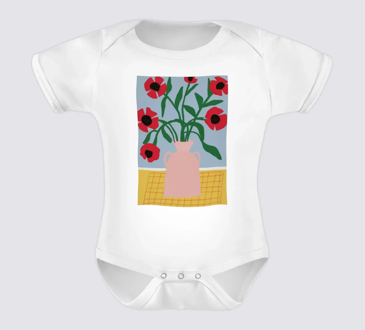 Fiore piastrellato Stillness body neonato maniche corte da Moonlite Desire