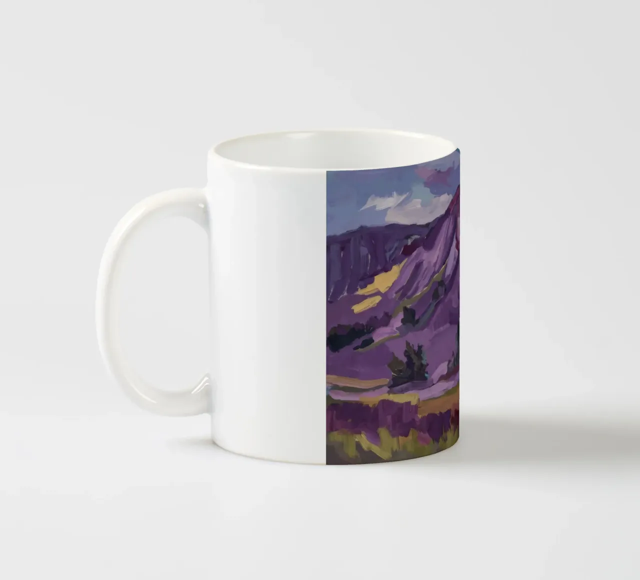 Purple Peak Majesty ceramic mug by Radiance Landscape
