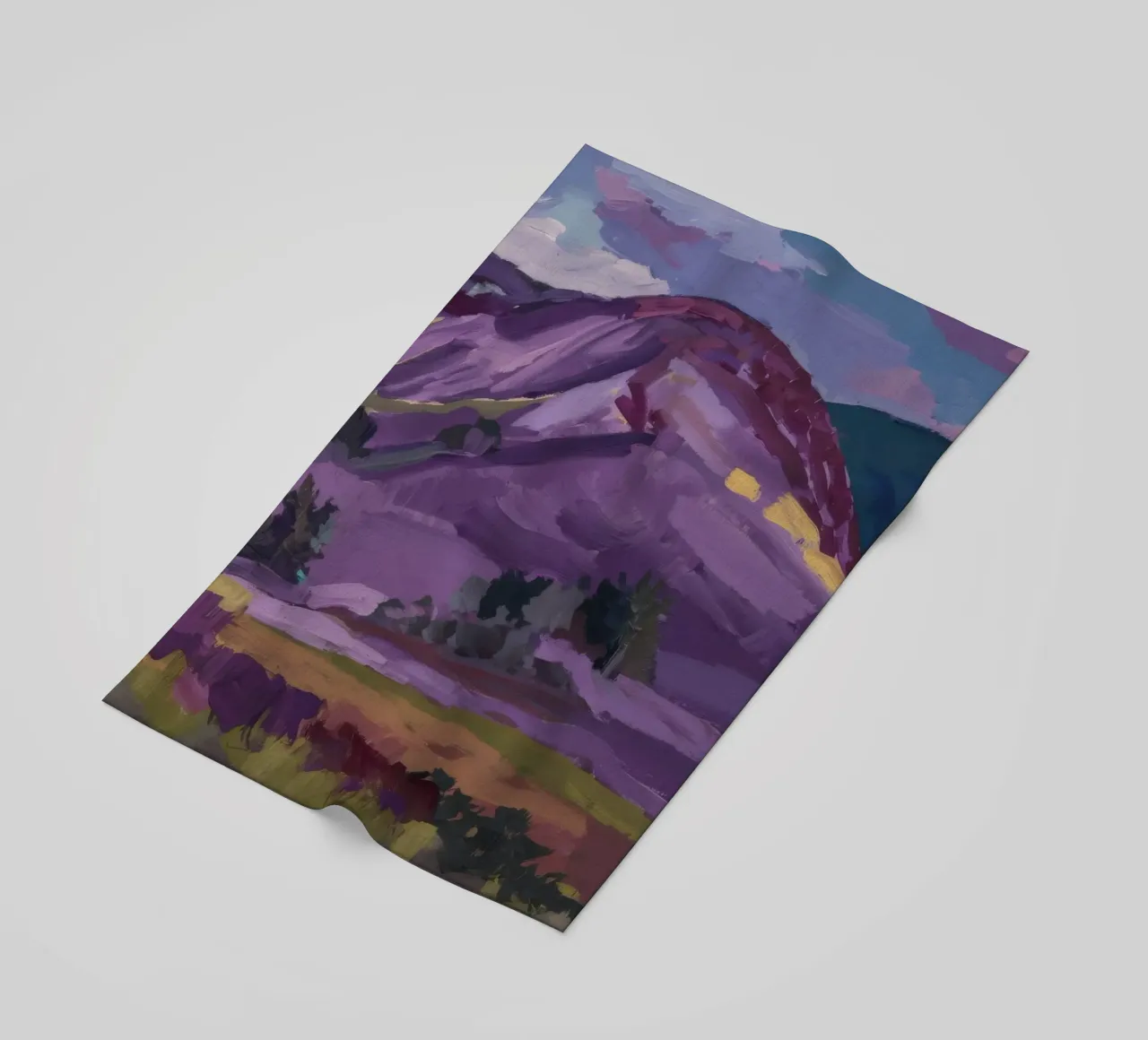 Purple Peak Majesty beach towel by Radiance Landscape