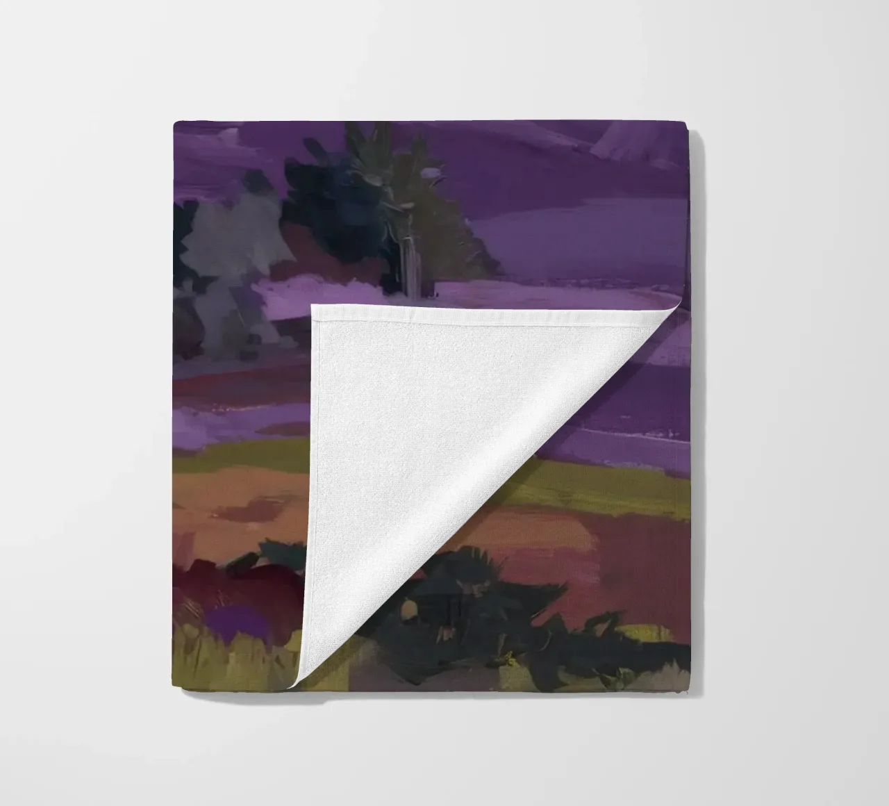 Purple Peak Majesty beach towel by Radiance Landscape